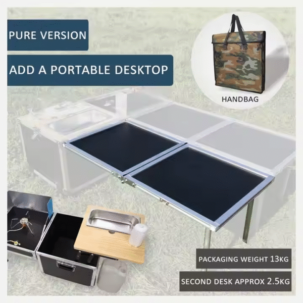 Outdoor Camping Portable Mobile Kitchenette Picnic Kitchen Cooking Folding Storage Box Self-driving Integrated Stove - Image 3