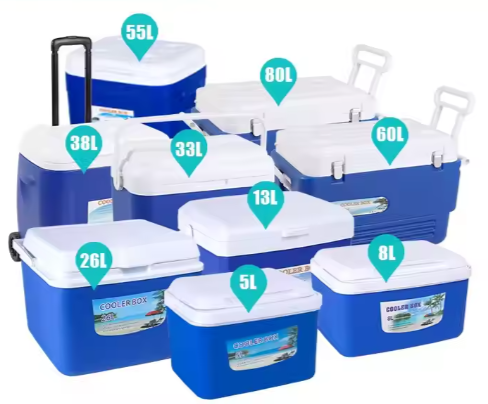 Portable Picnic Beer Can Insulated Ice Cooler Box Drinking Plastic Insulation Large Mini Outdoor 5L, 8L, 13L, 26L, 33L ,38L, 45L - Image 2