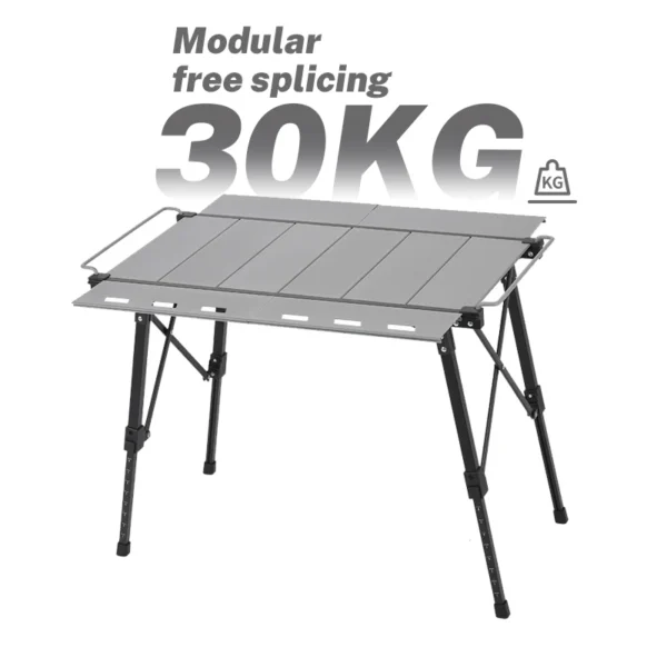 Aluminum Alloy Folding Table Picnic Fishing Campsite Multifunctional Extendable Adjustable Camping Table - Image 6