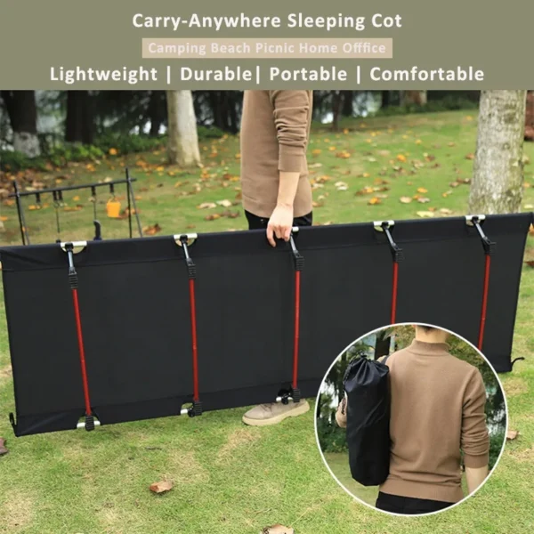 Portable Camping Cot, Lightweight Sleeping Cot for Outdoor Camping Glamping Terrking and Beach - Image 5