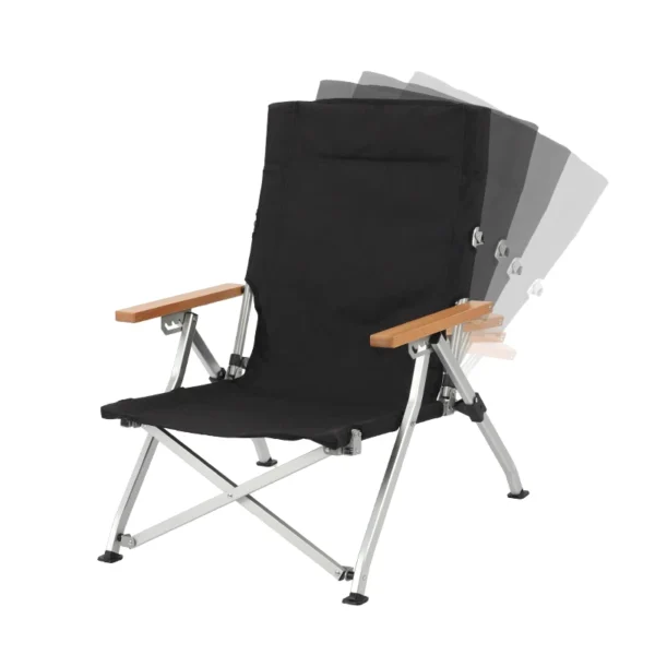 Camping Foldable Chair High Quality Outdoor 4-Level Adjustable Comfortable Low Beach Reclining Folding Chair Compact - Image 4