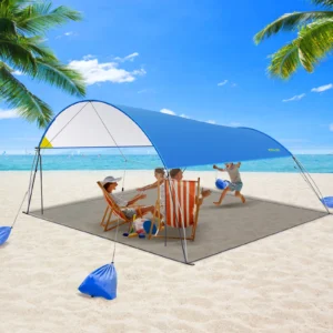 Trending Portable and Foldable Beach Tent Waterproof Sunshade Canopy for Camping for Summer Sun Shelter