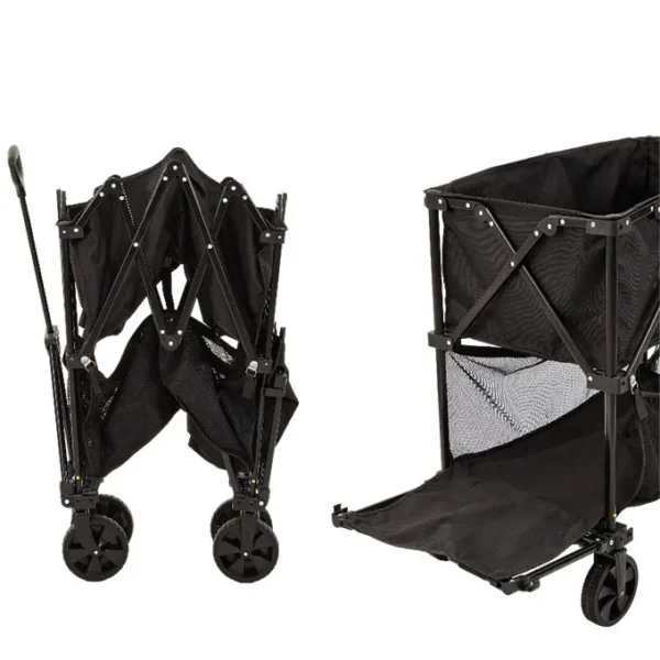 Collapsible Heavy Duty Double Decker Folding Wagon High Quality Folding Heavy Duty Wagon Cart - Image 4