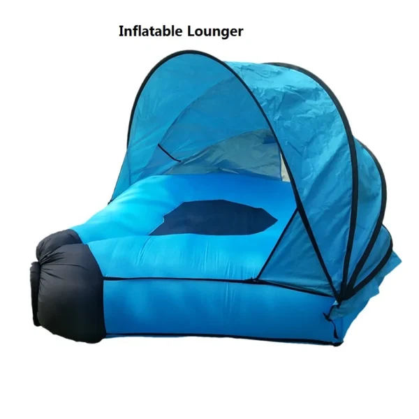 Portable Camping Beach Unique Sunshade Design Inflatable Couch Air Sofa Lounger Inflatable Beach Chair - Image 5