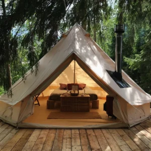 3m 4m 5m 6m 7m Sahara Cotton Canvas Bell Tent Outdoor Tents with Stove Hole