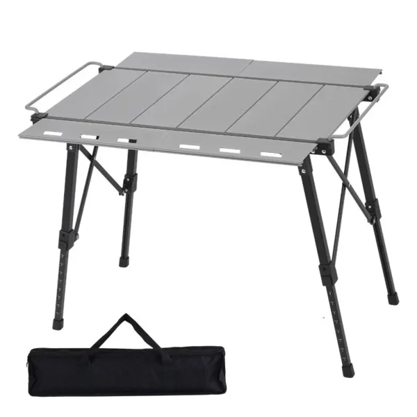 Aluminum Alloy Folding Table Picnic Fishing Campsite Multifunctional Extendable Adjustable Camping Table - Image 4