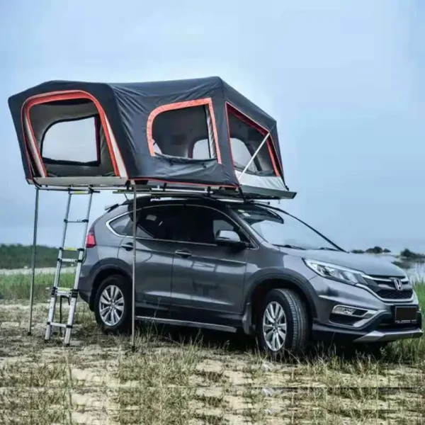 New Design Aluminum Good Quality Portable Outdoor Moisture-proof Camper Folding Hard Shell Roof Top Tent - Image 6