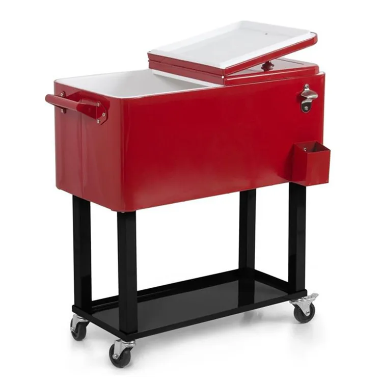 Wagon Beach Cart Rolling Patio Heavy Duty Outdoor Cooler Metal Cart Ice Food Custom Aluminum Foil Carton Packing Insulated Tray - Image 5